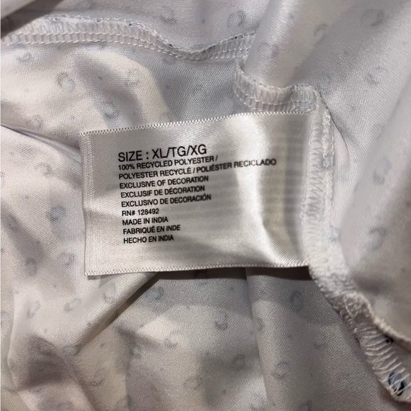 NEW Men's White Patterned Polo Shirt. - Picture 5 of 8